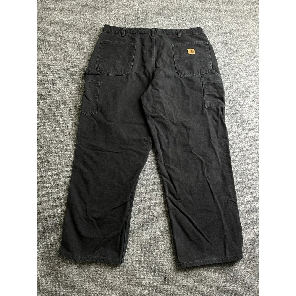 Mens Carhartt B11 BLK Dungaree Fit Carpenter Work Pants, Size 40x30
